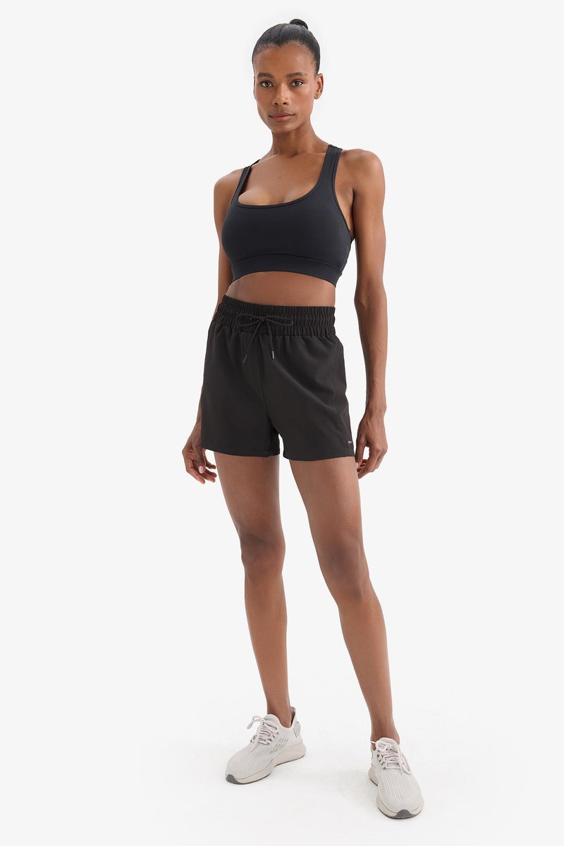 DeFacto Black Woman DeFactoFit Standard Fit Flexible Textured Swim Shorts Casual - Image 1